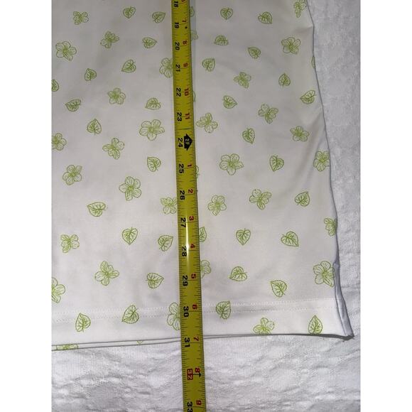 Puma Golf Polo Mattr White Green Spring Sz L Performance Quick Dry Cool Dad Logo - Picture 14 of 14